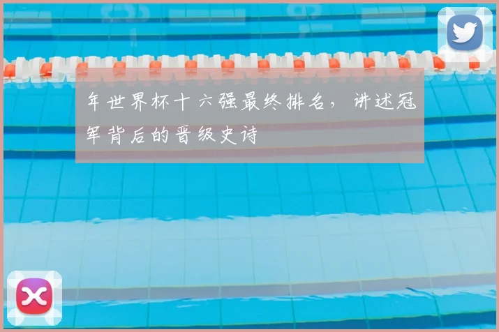 年世界杯十六强最终排名，讲述冠军背后的晋级史诗