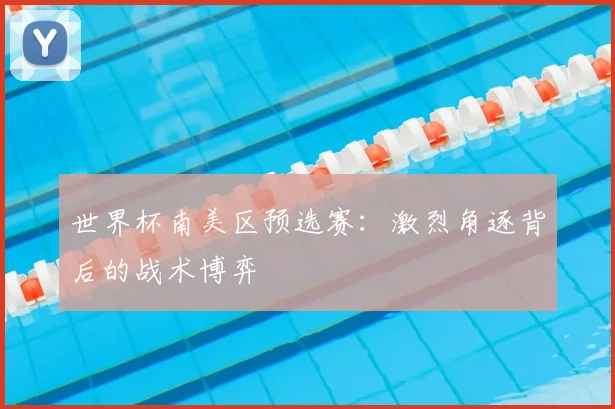 世界杯南美区预选赛:激烈角逐背后的战术博弈
